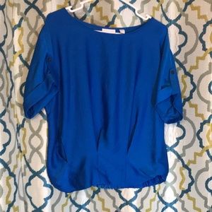 Blue polyester shirt from New York and Co.